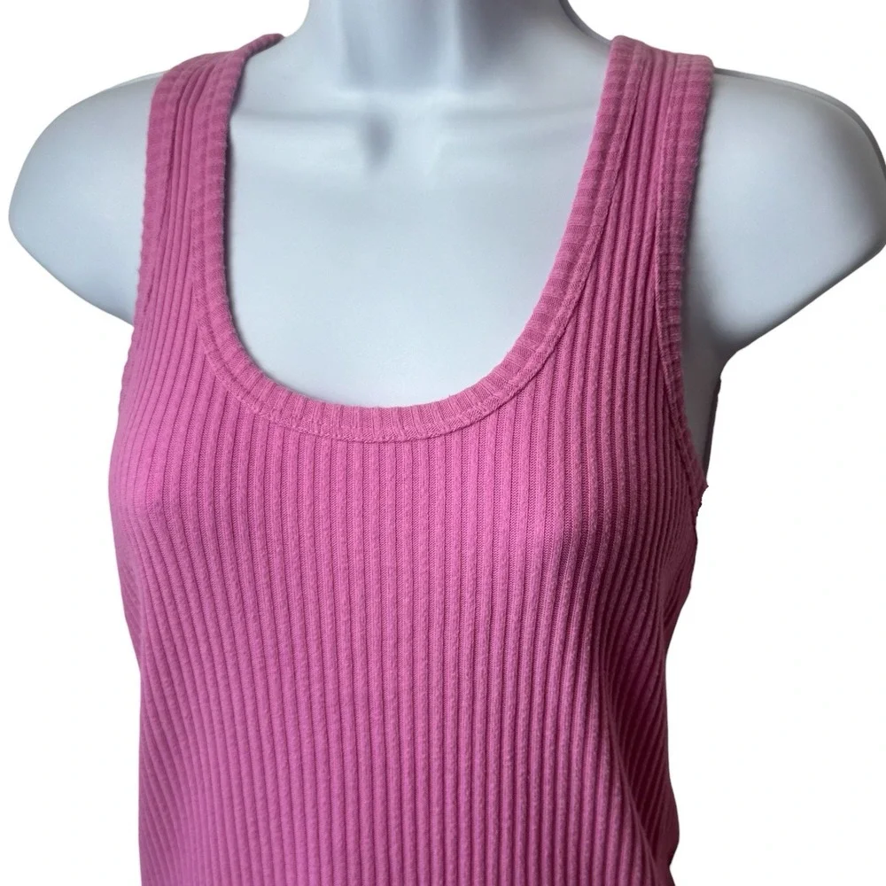 PJ Salvage Pink Ribbed Tank Top Capsule Lounge Sleep‎ Intimates Cozy S